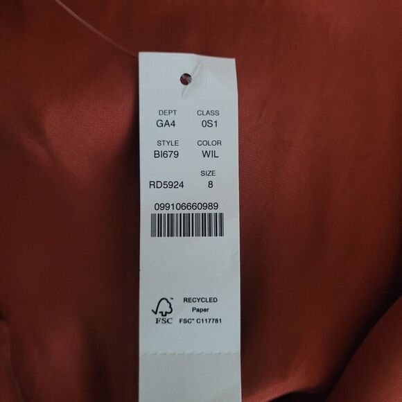 J. Crew Dress Womens 8 Orange Gwen Cupro Blend Mini Slip Wildfire Short BI679 - Picture 8 of 12